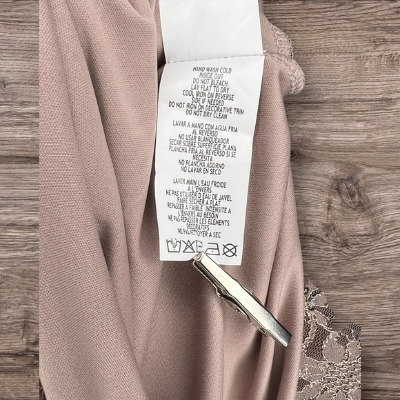 Taupe Sequin Lace Dress by Marina - Picture 6 of 6